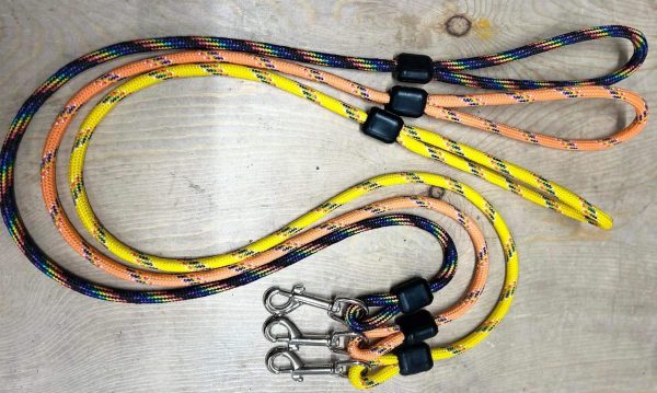 Three Colours of Rainbow Trigger Hook Dog Leads