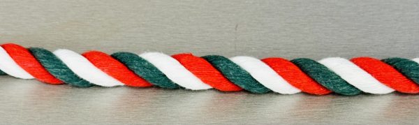 Red, White and Green Rope Colour